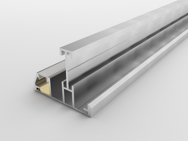 FA-26-1隐形門配線帶燈-拉絲紳士灰